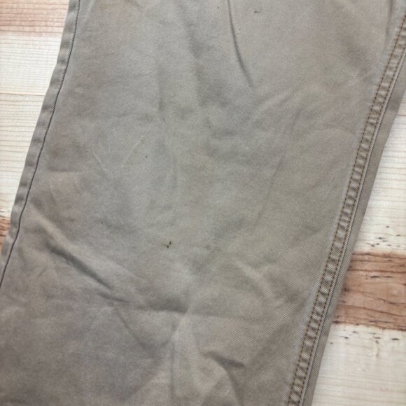 Vintage Ralph Lauren Pants Mens 36x32 Brown Tan Chino Classic 817 Distressed - Picture 4 of 12